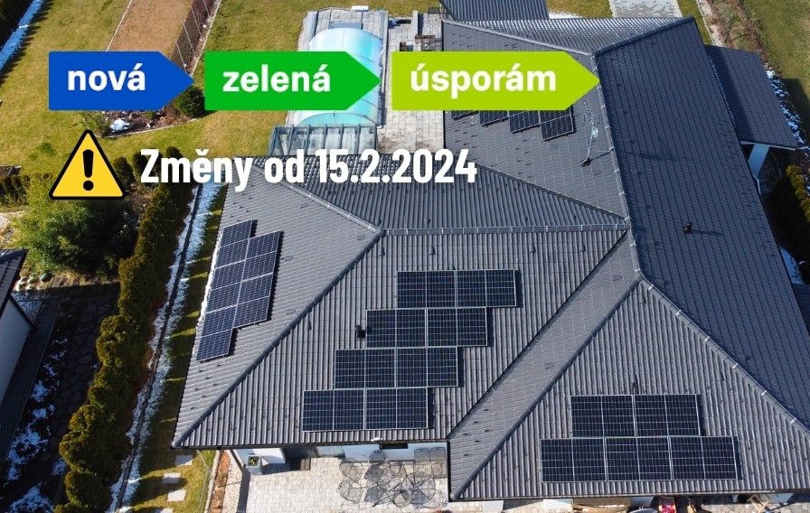 Dotace na fotovoltaiku se sníží od 15.2.2024